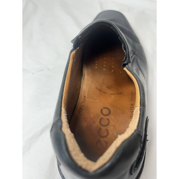 ECCO Seattle Slip On Loafers Black Leather size US 8 Eu 42 - Picture 2 of 15